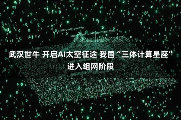 武汉世牛 开启AI太空征途 我国“三体计算星座”进入组网阶段