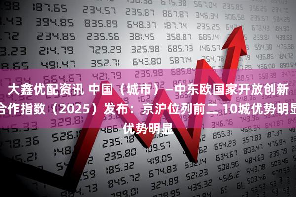 大鑫优配资讯 中国(城市)—中东欧国家开放创新合作指数(2025)发布:京沪位列前二 10城优势明显